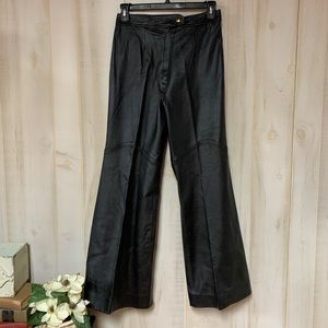 Samuel Robert Evelyn Bader Leather Black Pants S